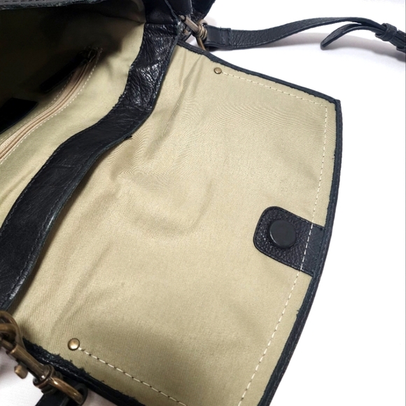 American Leather Company Black Leather Shoulder Bag - Picture 5 of 13